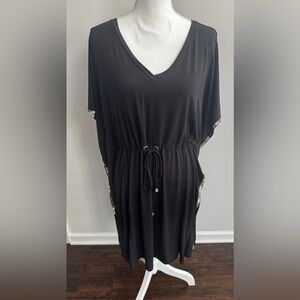 Spense Black and Silver Dress that cinches at the waist.